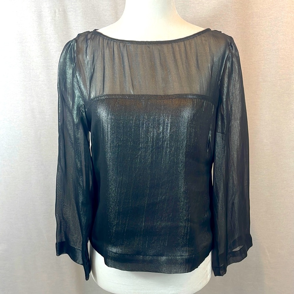 Black shimmery top
